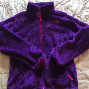 PURPLE FUZZY NORTHFACE JACKET